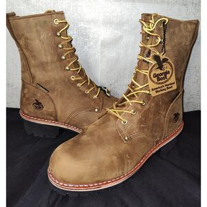 Georgia Boots Steel Toe Waterproof Insulated Logger Work Boots Sz 13M